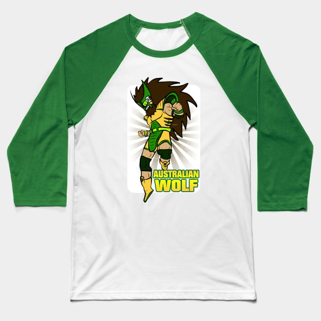Australian Wolf Z - QWA Baseball T-Shirt by ChewfactorCreative